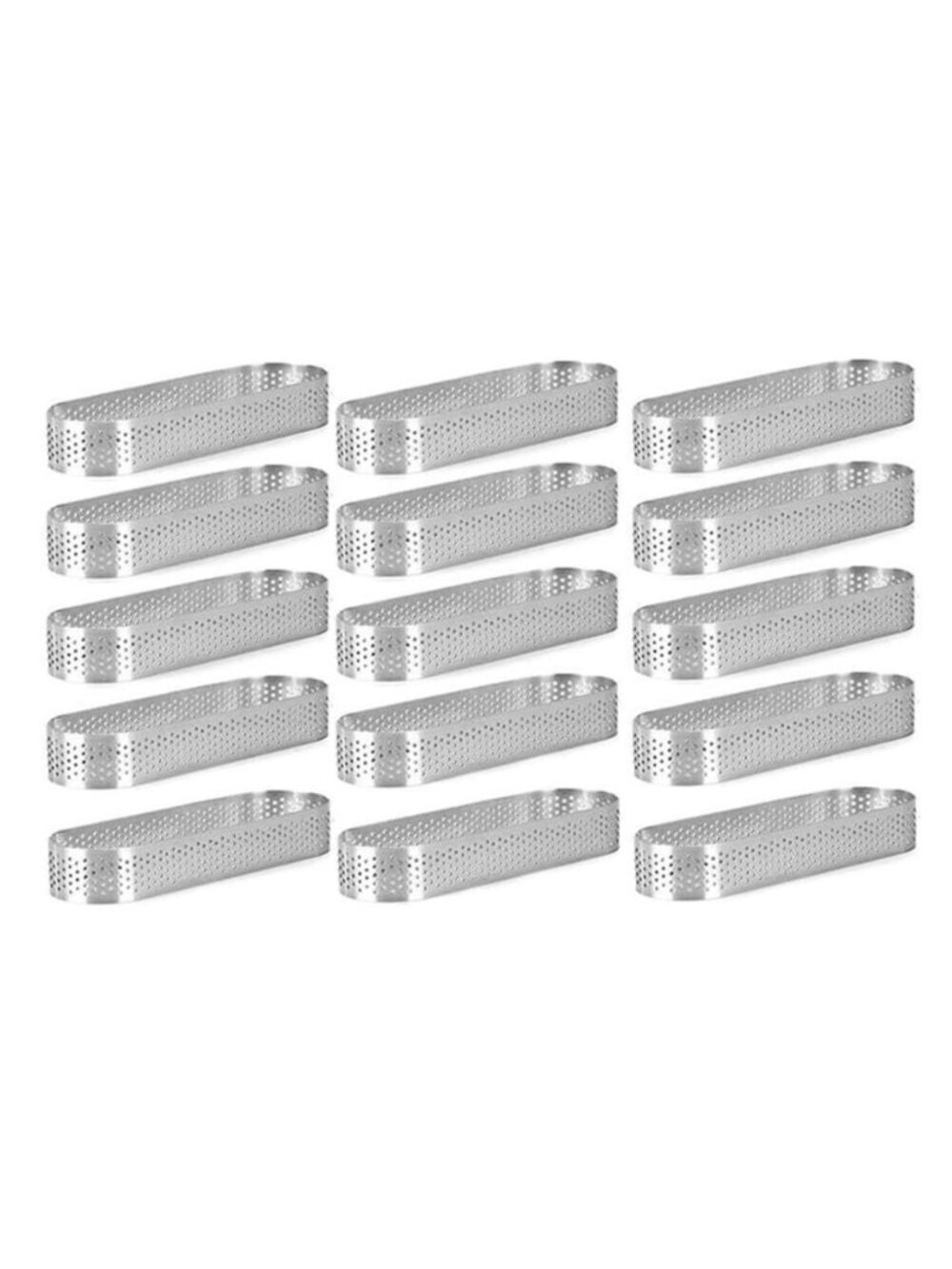 NIB 15-Piece Professional Oval Perforated Tartlet Mold Set - Picture 9 of 12